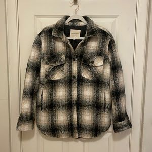 Never worn Thread & Supply Neutral Plaid Shacket | Women’s Size Small